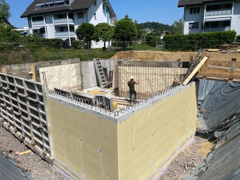 Keller – Schalen, Betonieren und Abdichtung